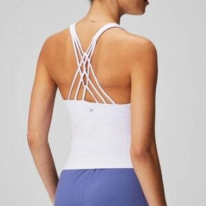 Fabletics Strappy Built In Bra Tank Top Lilac Whisper Size 4X